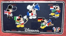 Disney Disneyland Paris Mickey Mouse European Flags Souvenir License Plate Sign picture