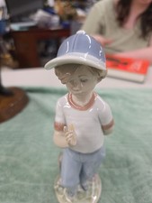 Lladro Can I Play #7610 Porcelain Figurine W/O Box Missing Bat Excellent Cond picture