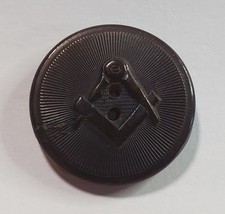 Antique Pressed Horn Masonic Button  picture