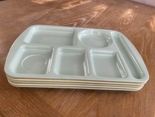 Vintage Prolon Ware Melamine Cafeteria Lunch Trays Set of 5 Pastel MCM Retro picture