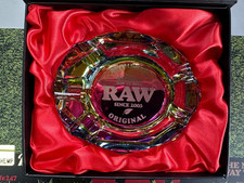 RAW Rolling Papers Phat Rainbow Glass Ash Tray ~ New Release Ashtray picture