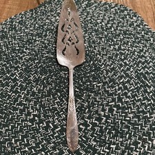 Cake Pie Server Serving King Edward Silverplate National Silver 1936 1951 Floral picture