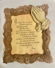 Vintage The Lord’s Prayer With Praying Hands picture