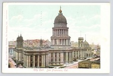 Vintage 1908 San Francisco City Hall Postcard Richard Behrendt Oakland Postmark picture