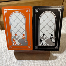 Art Deco Linen Silhouette Collectible Single Companion set Playing Card picture