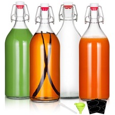 YEBODA 32oz Swing Top Bottles -Glass Beer Bottle with Airtight Rubber Seal Flip picture