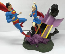 Superman & Supergirl Limited Edition Hand-Painted Cold-Cast Porcelain Statue picture