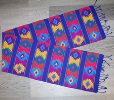 Vintage Guatamalan Handwoven Textile Shawl Table Runner 80