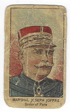 W545 WW1 Leaders Marshal Joseph Joffre Strip Trade Card Savior of Paris #27 picture