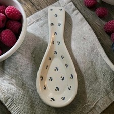 Vtg OTAGIRI White Porcelain Spoon Rest Petite Rose Made In Japan Hand Crafted EC picture