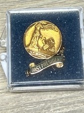 Rare Vintage 10K Gold Past President & Gold Fill NFBPWC Pin Award picture