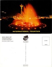 International Fountain Seattle Worlds Fair Space Needle Washington WA Postcard picture