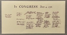 1976 1776 IN CONGRESS BICENTENNIAL SIGNATURES PHILATELIC SOUVENIR INSERT picture