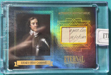Lord Oliver Cromwell 2024 Eternal Refractor Relic #D 75/75 Cut Letter Patch Card picture