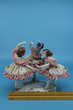 Antique German Volkstedt Porcelain Three Ballerina picture
