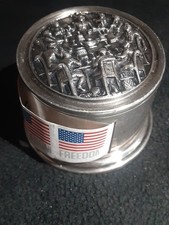Vintage Lunt Antique Silverplate Postage Stamp Holder With 99 Forever Stamps picture