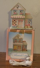 Cottontail Lane Multi-Story Cottage Lighted Building Vintage Springtime picture