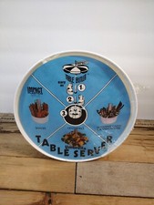 Vintage NOS Images Umbrella Server Table Butler Bowl Centerpiece White Plastic  picture