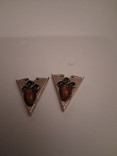 Collar Tips Red Tiger Eye Quartz Vintage Southwest Style Never Used picture