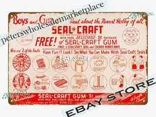 1938 Seal Craft Gum Store Display Poster Tin Sign kitchen decor picture