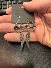 Indian earrings vintage motorcycle collectible biker chick lady rider jewelry picture