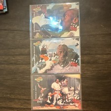 Upper Deck Sneak Peeks Space Jam 3-Card Lot 1996 Jordan Bugs/Daffy #1-3 picture