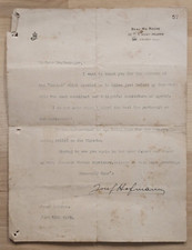 1922 POLISH PIANIST Josef Casimir Hofmann SIGNED DOCUMENT LETTER  ORIG 514 picture