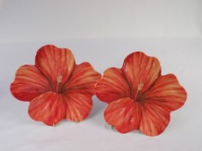 Vintage Presidio Charlene Audrey/Pela Hibiscus Art Melamine Plates 60s  8