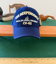 USS Independence CV-62 Navy Blue Embroidered w/Logo Cloth Closure Hook-Loop New picture