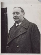 1934 H.G. Wells Arrival New York S.S. Washington - Original Rare Press Photo picture