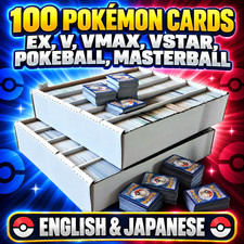 Pokémon 100 ULTRA RARE V & EX Card Lot - English & JP - Poke/Masterball V EX+ picture