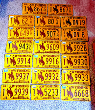 1983 Wyoming License Plates Lot Of 20 Nice picture