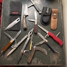 Vintage Pocketknife Lot with some sheaths. picture
