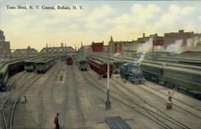 Passenger Train Shed Steam Era New York Central RR NYC RR Buffalo NY picture