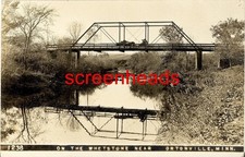 C1910 RPPC PHOTO ORTONVILLE MINNESOTA Bridge On The Whetstone VG picture