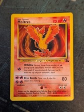 FOSSIL MOLTRES 27/62 RARE NON HOLO POKEMON CARD picture