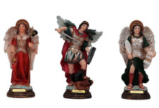 Set de Arcangeles 3 Pcs San Miguel, Gabriel, Rafael 6 Inch Resin Statue 6586 picture
