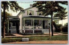 K32/ Skaneateles New York Postcard c1910 The Krebs Home Porch People 1241 picture