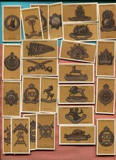 1917 JOHN PLAYER & SONS COLONIAL & INDIAN ARMY BADGES 25 TOBACCO CARD SET picture