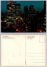 Vintage São Paulo Brazil Viaduto do Chá Night View Chrome Postcard picture