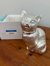 NIB Silver plated Reed And Barton Kitty Bank original packaging gift box picture