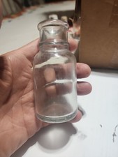 Hazel Atlas Clear Glass Embossed Apothecary Medicine Bottle 2.5 oz 7 K-5862 picture