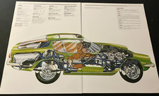 1964 Maserati Mistral 3500GTI - Vintage Cross-Section Cutaway Art Print Wall Art picture