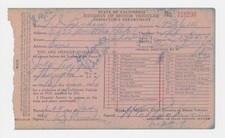 Vintage 1926 California DMV Traffic Citation Notice Speeding Arena Livingston CA picture