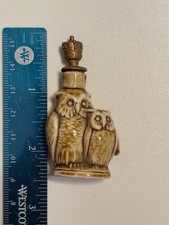 Antique/early 20th-century Schafer & Vater German porcelain figural owl Perfume picture