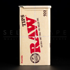 😎 BOGO ✨ 200 RAW NATURAL UNREFINED PRE-ROLLED TIPS + TIN  CAN 💚 100 TIPS PER picture