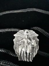 NATIVE AMERICAN SISKIYOU  EAGLE INDIAN HORSE BOLO TIE 1988 BUCKLE CO. INC.880722 picture