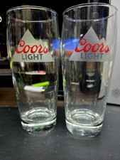 Coors Light Pint Beer Glass Etched Mountain picture