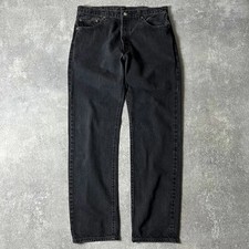 Levi's 2000s 501 Black Denim W36 L34 Straight Old Jeans Rare (Ages 14+) picture