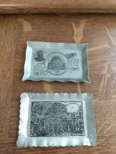 Rare Lot Of 2 1901  aluminum trays President Mckinley Memorial  picture